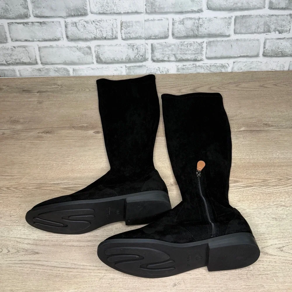 Gentle Souls Kenneth Cole Emma Stretch‎ Suede Tall Boots Black 8M EU 39